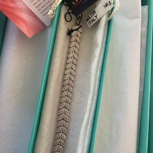 Vintage Platinum Milor Vineleaf Bracelet 14k white gold